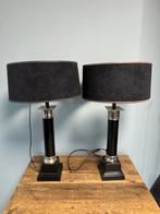 Twee lampen zwart met zilver, Ophalen, Zo goed als nieuw, Minder dan 50 cm