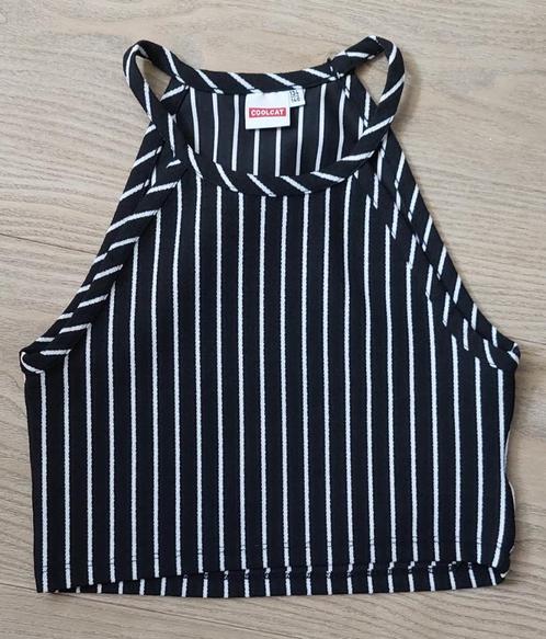 CoolCat Junior gestreepte top zwart/wit (maat 134/140), Kinderen en Baby's, Kinderkleding | Maat 134, Zo goed als nieuw, Meisje
