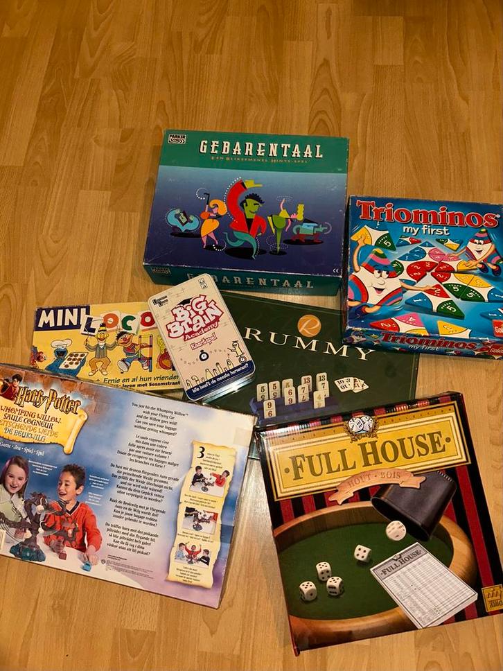 Grote spellen opruiming: Rummikub, Full House, meer!, Hobby en Vrije tijd, Gezelschapsspellen | Bordspellen, Gebruikt, Een of twee spelers