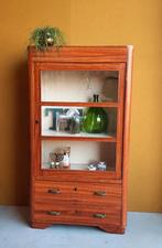 Vintage vitrinekast, presentatie kast, lades, Art Deco style, Ophalen, Gebruikt, Vintage, 50 tot 100 cm