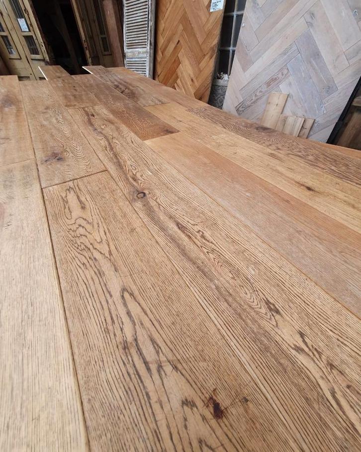 EIKEN VINTAGE VLOER gerookt en geolied! €19,95pm2 vloeren!, Huis en Inrichting, Stoffering | Vloerbedekking, Nieuw, Parket, 75 m² of meer
