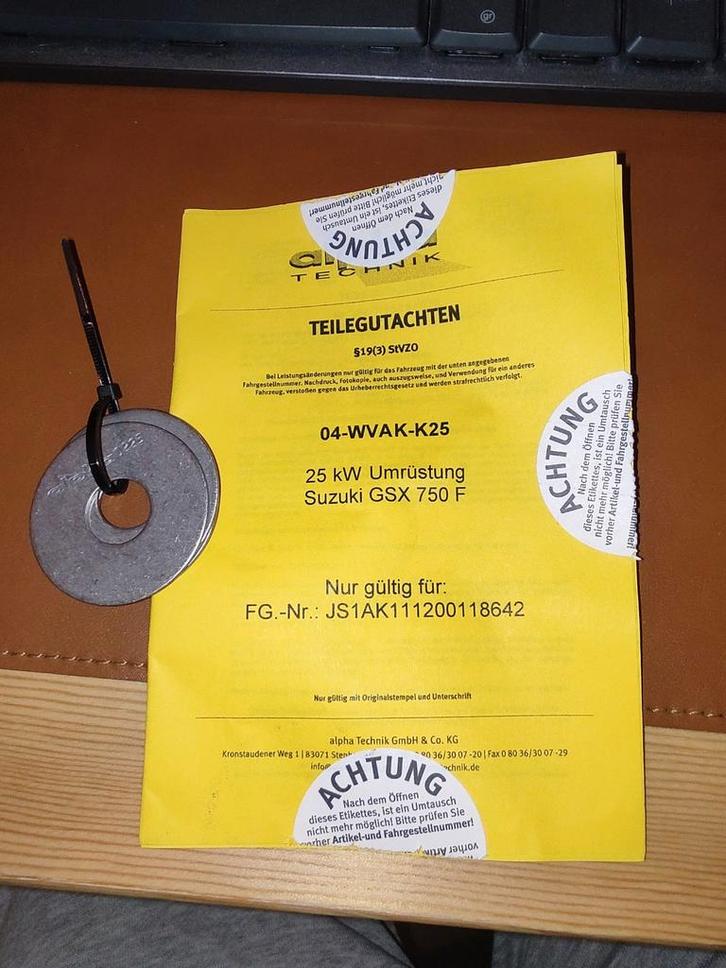 25kW kit Suzuki GSX750F "Katana", Motoren, Onderdelen | Suzuki, Nieuw, Ophalen of Verzenden