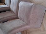6 taupe stoelen (suede), Ophalen, Overige materialen, Gebruikt, Overige kleuren
