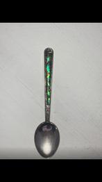 Zilveren theelepel met Abalone handvat, Antiek en Kunst, Antiek | Bestek, Ophalen of Verzenden