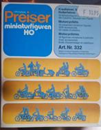 Preiser miniatuurfiguren 332 motoren en brommers, Ophalen of Verzenden, Zo goed als nieuw, Gelijkstroom, Overige merken