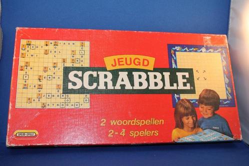 Sio Jeugd Scrabble, 2 zijdig speelbord. Compleet. 2A4, Hobby en Vrije tijd, Gezelschapsspellen | Bordspellen, Gebruikt, Ophalen of Verzenden