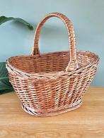 Vintage rotan draagmand verzamelmand plukmand, Huis en Inrichting, Ophalen of Verzenden, Gebruikt, Riet