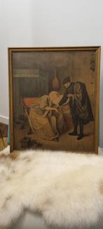 Het Ziekenbezoek (de zieke vrouw) van Jan Steen, Ophalen, Gebruikt, 50 tot 75 cm, Print