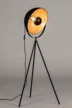 vloerlamp zwart goud hoekbank bank bedrijf bed lamp tripod, Ophalen of Verzenden, Nieuw, 150 tot 200 cm