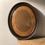 Vintage Ovale Lijst met Bol Glas, Huis en Inrichting, Woonaccessoires | Lijsten, Ophalen of Verzenden, Gebruikt, Hout, Minder dan 50 cm