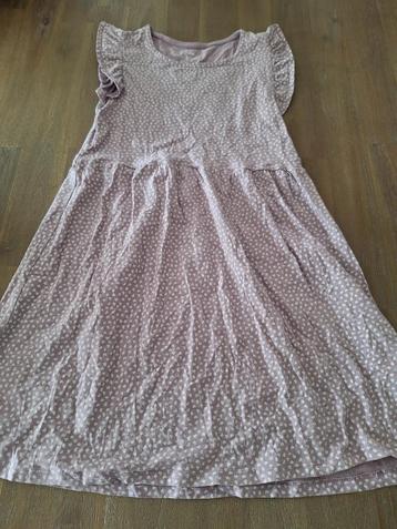 H&M lila jurkje met witte hartjes, zonder mouwen, 134/140 beschikbaar voor biedingen