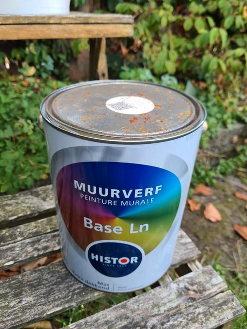 Histor Muurverf Kokos 5L - Zacht Roze/Beige, Doe-het-zelf en Verbouw, Verf, Beits en Lak, Gebruikt, Verf, 5 tot 10 liter, Roze