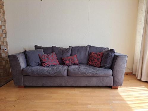 Driezitsbank grijs, Huis en Inrichting, Banken | Bankstellen, Gebruikt, Rechte bank, Driepersoons, 200 tot 250 cm, 75 tot 100 cm