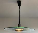 Zwarte Ufo Plafondlamp Hanglamp Vintage met Trekpendel, Ophalen of Verzenden, Zo goed als nieuw, Glas