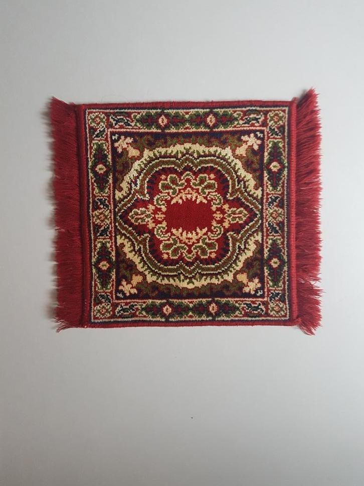 Wollen Kleedje met franje - Vintage jaren 60-70, Huis en Inrichting, Stoffering | Tapijten en Kleden, Gebruikt, 50 tot 100 cm