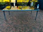 Tuintafel 200x100cm met glazen blad - Gratis af te halen!, Ophalen, Gebruikt, Rechthoekig, Metaal