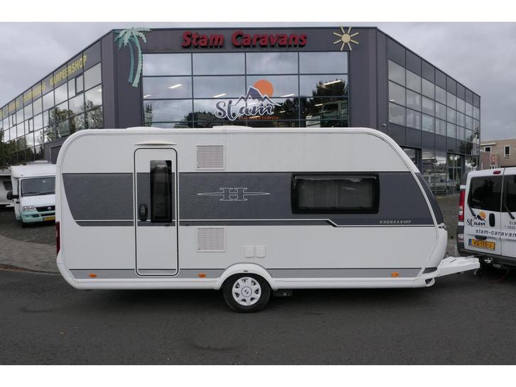 Hobby Excellent 460 SFF mover en airco, Caravans en Kamperen, Caravans, tot en met 3, 1000 - 1250 kg, Overige, Hobby, Queensbed