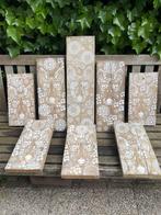 Ibiza wit steigerhout decoratie plank, Ophalen of Verzenden, Nieuw
