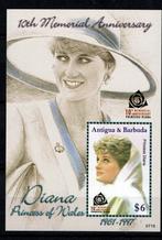 antigua 2007 pf blok lady diana royalty koningshuis, Ophalen of Verzenden, Postfris, Koningshuis