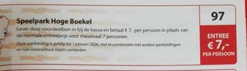 Speelpark Hoge Boekel kortingsbon beschikbaar voor biedingen