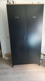 Zwarte Manno houten kledingkast, Huis en Inrichting, Kasten | Kledingkasten, Ophalen, Gebruikt, 100 tot 150 cm, Eikenhout