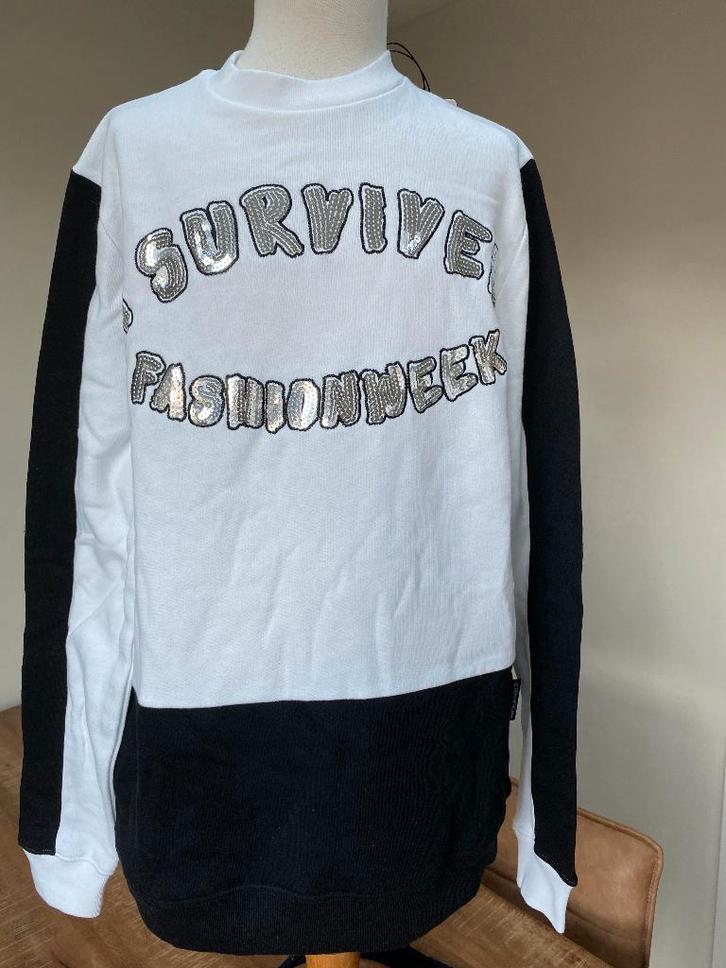 O'RÉN OFFICIAL sweater wit / zwart NIEUW maat S ZD, Kleding | Dames, Truien en Vesten, Nieuw, Maat 36 (S), Overige kleuren, Ophalen of Verzenden