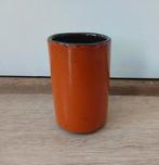 Vintage Oranje Vaasje, Gebruikt, Aardewerk of Porselein, Oranje, Ophalen of Verzenden