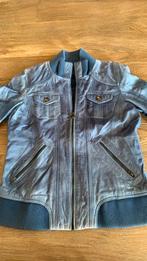 EDC Esprit leder jas blauw XL echt leer, Kleding | Dames, Jassen | Zomer, Ophalen of Verzenden, Zo goed als nieuw, Maat 46/48 (XL) of groter
