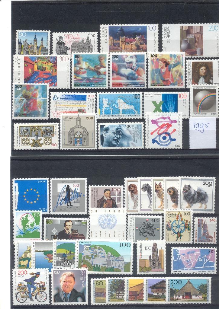 Duitsland, Bund, BRD, 1995, postfris compleet., Postzegels en Munten, Postzegels | Europa | Duitsland, Postfris, BRD, Verzenden