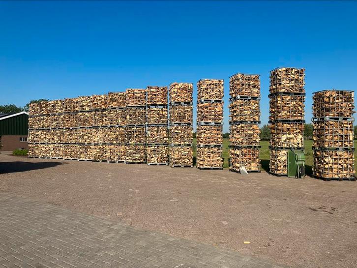 Droog openhaardhout kachelhout Eiken en mix, Tuin en Terras, Haardhout, Blokken, Overige houtsoorten, 6 m³ of meer, Ophalen