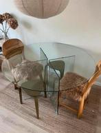 Ronde design eettafel glas – Kartell / HK Living / Westwing, Huis en Inrichting, Tafels | Eettafels, Ophalen, Rond, 100 tot 150 cm