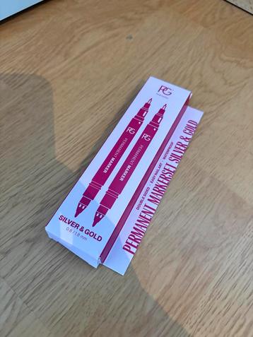 Nieuwe Permanent Marker Set Pink Gellac - Zilver & Goud beschikbaar voor biedingen