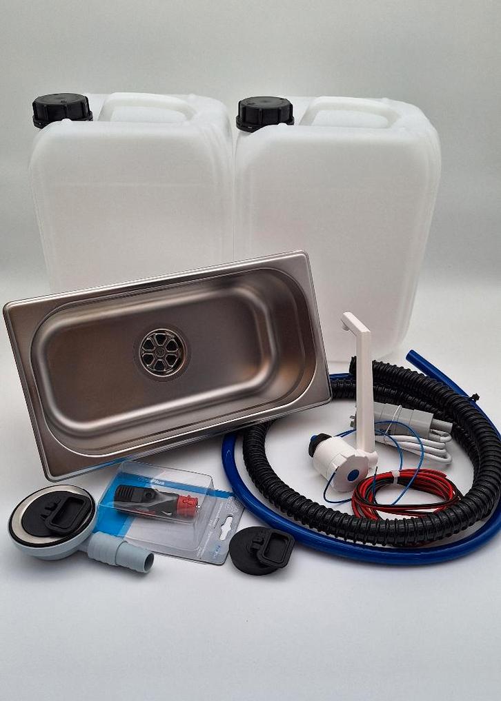 Camper keukenblokje keukenblok keuken WASBAK SET JERRYCANS, Caravans en Kamperen, Camper-accessoires, Nieuw, Ophalen of Verzenden