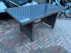 Gratis tuintafel met glazen blad, Tuin en Terras, Tuintafels, Ophalen of Verzenden, Gebruikt, Rechthoekig, Aluminium