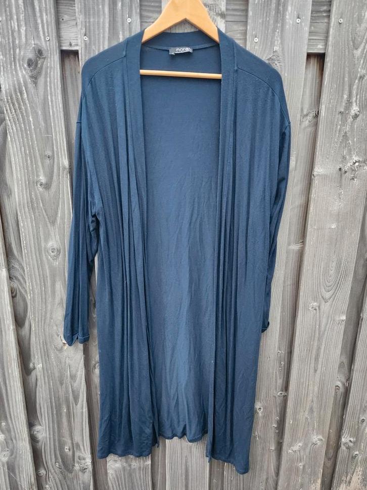 Lang vest donkerblauw Norah Maat 46, Kleding | Dames, Grote Maten, Zo goed als nieuw, Trui of Vest, Blauw, Ophalen of Verzenden