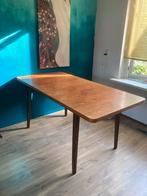 Vintage Mid-Century Eettafel- Inklapbaar, Huis en Inrichting, Tafels | Eettafels, Ophalen, Gebruikt, 100 tot 150 cm, 50 tot 100 cm