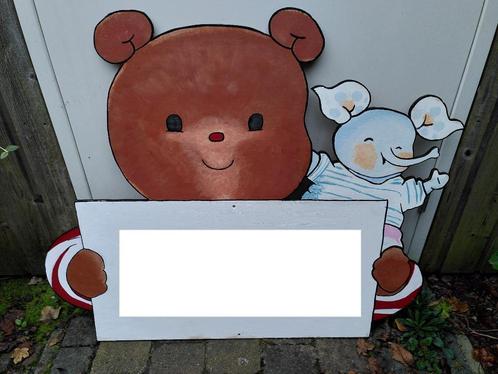 Geboortebord 'Bobbi de Beer', Kinderen en Baby's, Kraamcadeaus en Geboorteborden, Zo goed als nieuw, Geboortebord, Ophalen