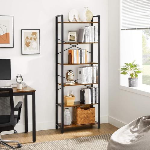 Boekenrek - Industrieel - 66x30x186, Huis en Inrichting, Kasten | Boekenkasten, Nieuw, 50 tot 100 cm, 100 tot 150 cm, 25 tot 50 cm