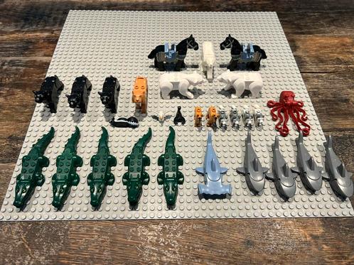 Partij Lego dieren: zwart panters, ijsberen, sabeltandtijger, Kinderen en Baby's, Speelgoed | Duplo en Lego, Zo goed als nieuw