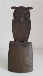 Arts & Crafts koebel met uil gemerkt GOBERG, Antiek en Kunst, Ophalen of Verzenden