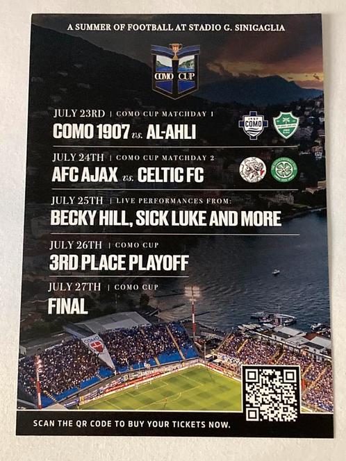 AJAX programma COMO CUP 2025 !, Verzamelen, Sportartikelen en Voetbal, Nieuw, Boek of Tijdschrift, Ajax, Ophalen of Verzenden