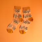 Transparant doorzichtig geborduurde katten gezicht sokken, Kleding | Dames, Sokken en Kousen, Nieuw, Sokken en Kniesokken, Maat 35 t/m 38