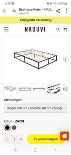 Bed frame met matras 140x200, Huis en Inrichting, Slaapkamer | Stapelbedden en Hoogslapers, 140 cm, Zo goed als nieuw, Ophalen