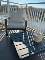 MOOIE TERRAS SET LOUNGESTOEL EN TAFEL INCL. KUSSENS, Tuin en Terras, Tuinsets en Loungesets, Aluminium, Zo goed als nieuw, Loungeset