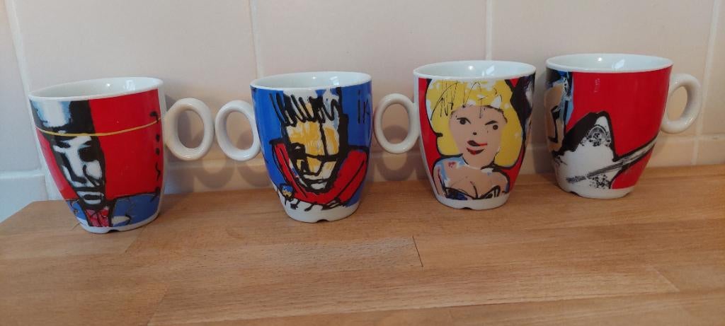 4 mokken / kopjes herman brood nieuw ., Keramiek, Nieuw, Ophalen of Verzenden, Wedgwood