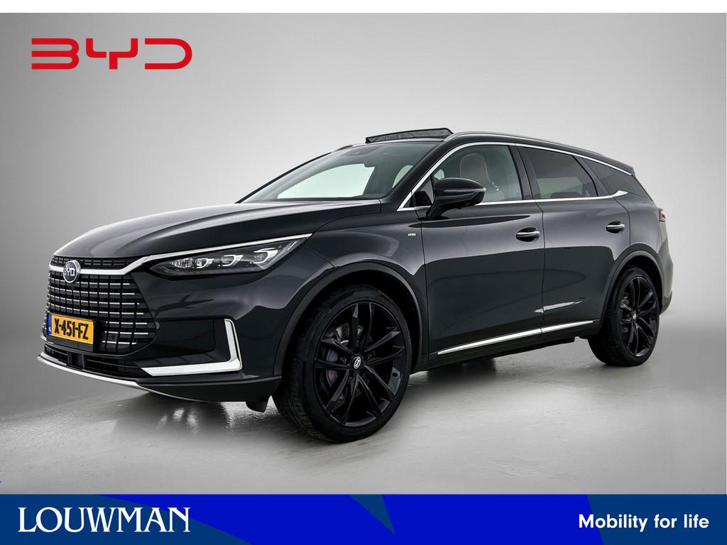 BYD TANG AWD Executive 86 kWh | Origineel NL! | BTW Verreken, Auto's, BYD, Gebruikt, 7 stoelen, Zwart, 740 min