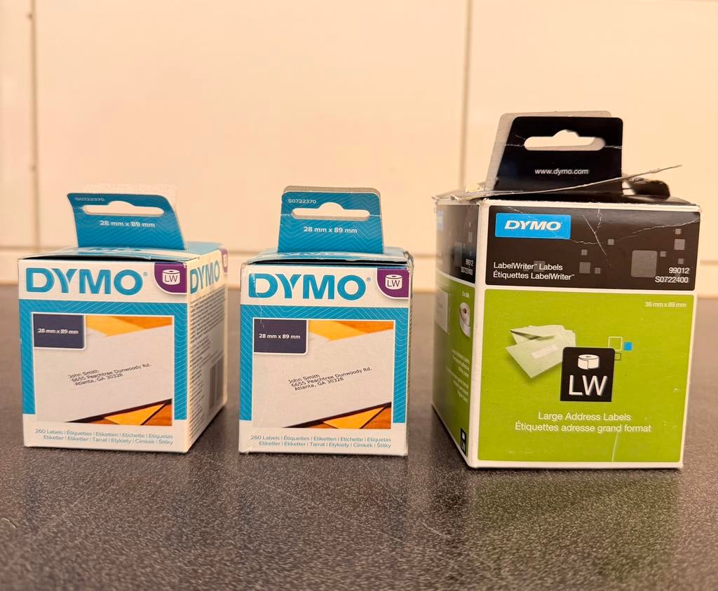 Dymo adres labels, Ophalen of Verzenden, Zo goed als nieuw