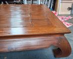 Opium salontafel 100x100cm teak €20, Huis en Inrichting, Tafels | Salontafels, Ophalen, Gebruikt, 50 tot 100 cm, 50 tot 100 cm