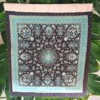 Groot wandkleed met prachtig patroon in blauwtinten 115 x 95, -, -, Nieuw, Ophalen of Verzenden