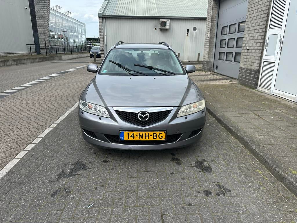 Mazda 6 2.0 Sportbreak Touring 2003 Grijs NAP, Auto's, Voorwielaandrijving, Zwart, 4 cilinders, Stationwagon